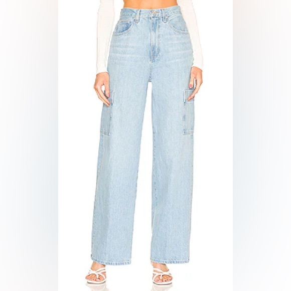 FRAME Wide Leg Baggy Jeans High Rise - Picture 2 of 14